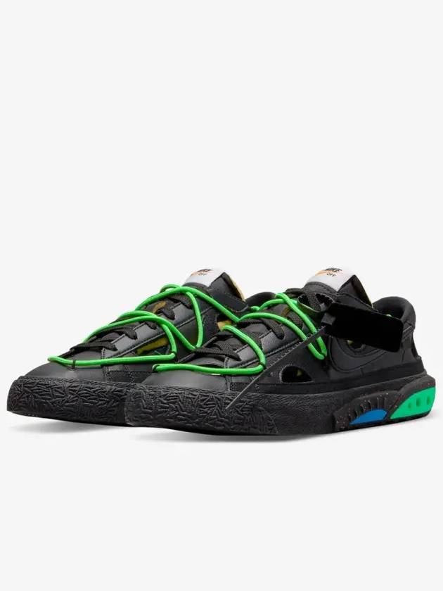 Off-White Blazer 77 Low Top Sneakers Black Green - NIKE - BALAAN 5