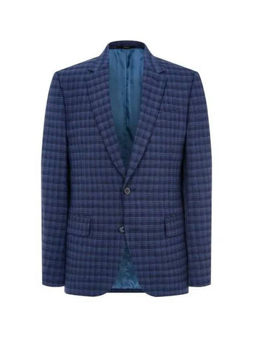 Checked wool no cheat single jacket light navy 271525 - PAUL SMITH - BALAAN 1