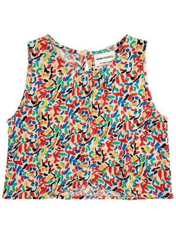 Kids Confetti Sleeveless Top Multi 124AC031 198 - BOBO CHOSES - BALAAN 1