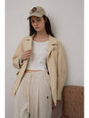 Ballon sleeve eco leather jacket_cream Ballon sleeve eco leather jacket_cream - VIBEREEN - BALAAN 1