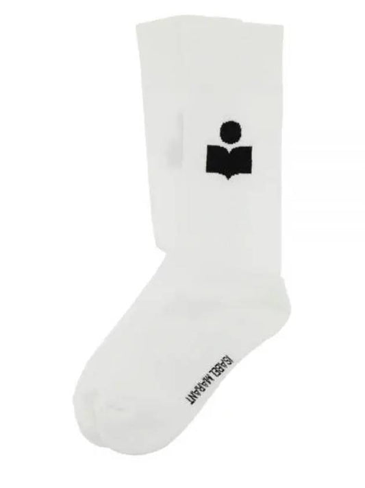 Siloki Logo Socks White - ISABEL MARANT - BALAAN 2