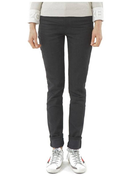 Women's Straight Cut Skinny Jeans Black - SAINT LAURENT - BALAAN 2