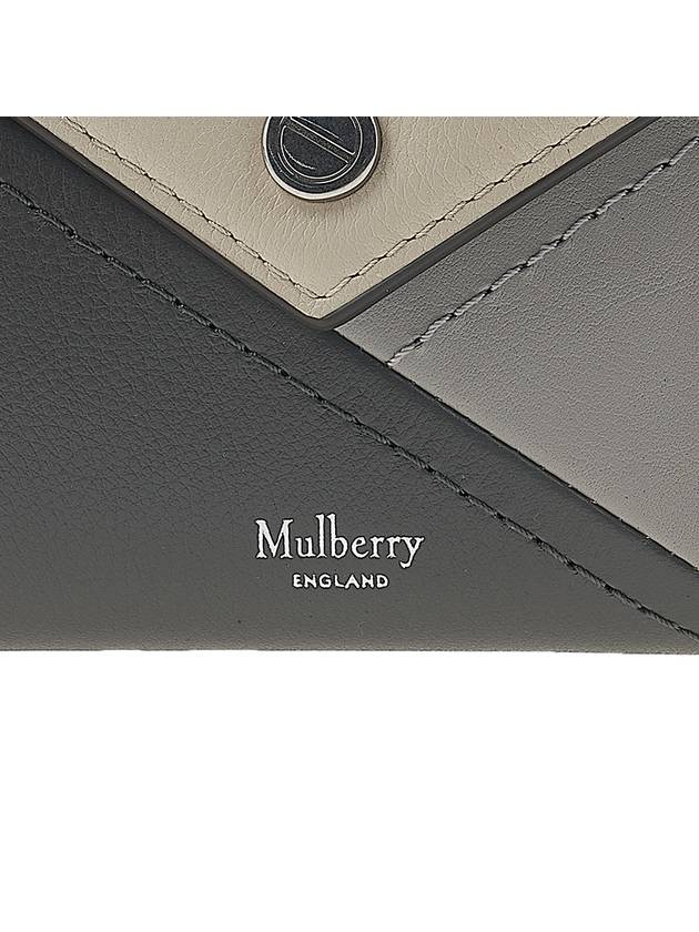 Women's M Zipper Tri-Fold Silky Calf Half Wallet Pale Grey - MULBERRY - BALAAN 7