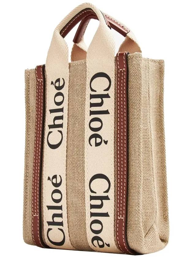 Woody Mini Tote Bag Beige Brown - CHLOE - BALAAN 4