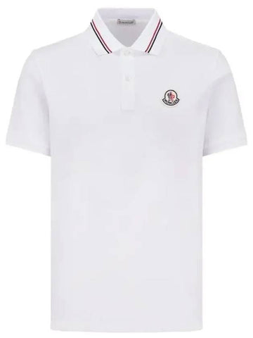 Logo Patch Polo Shirt White - MONCLER - BALAAN 1