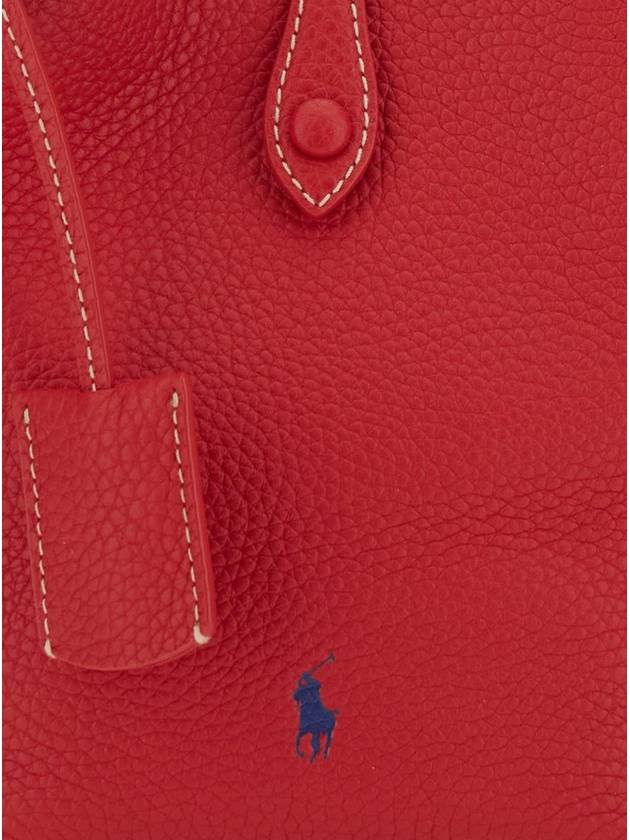 'Play' Red Handbag With Removable Shoulder Strap And Pony Embroidery On The Front In Leather Woman - POLO RALPH LAUREN - BALAAN 3