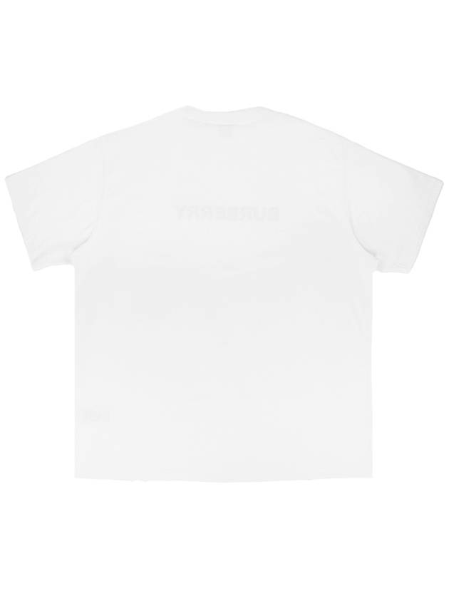 Logo Print Short Sleeve T-Shirt White - BURBERRY - BALAAN 3