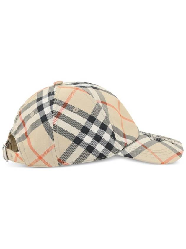 Log Check Ball Cap Beige - BURBERRY - BALAAN 3