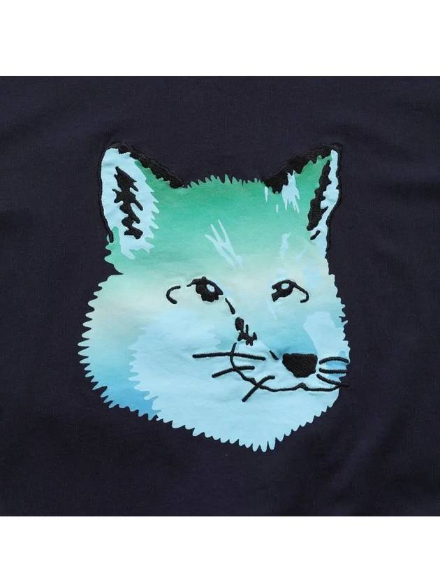 Vibrant Fox Head Easy Short Sleeve T-Shirt Navy - MAISON KITSUNE - BALAAN 4