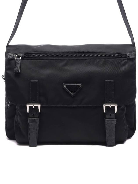 Triangle Logo Cross Bag Black - PRADA - BALAAN 2