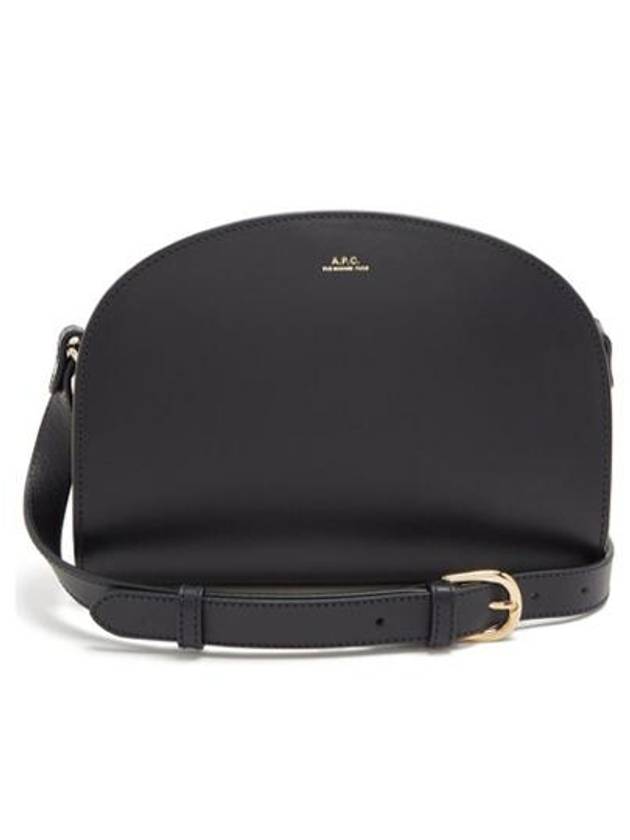 Half Moon Leather Cross Bag Black PXADM F61048 - A.P.C. - BALAAN 1