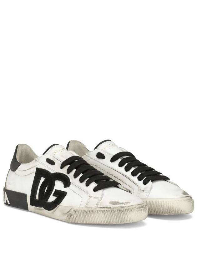 Portofino Vintage Sneakers White Black - DOLCE&GABBANA - BALAAN 4