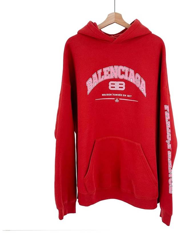 4 BB Men s Graphic Artwork Logo Heavy Hooded Sweatshirt Red - BALENCIAGA - BALAAN 2