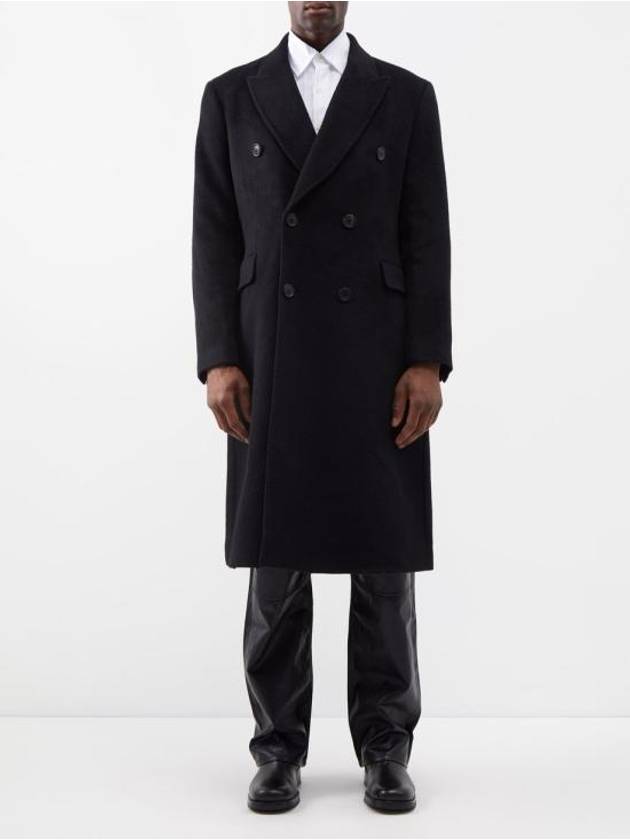 Men's Hairy Wool Whale Double Coat Black - OUR LEGACY - BALAAN 4