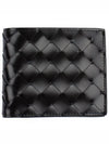 Intrecciato Half Wallet Black - BOTTEGA VENETA - BALAAN 2