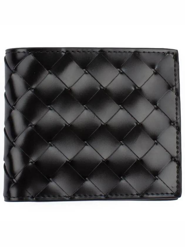 Intrecciato Half Wallet Black - BOTTEGA VENETA - BALAAN 4