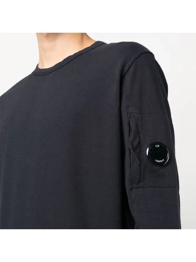 Lens Wappen Cotton Sweatshirt Black - CP COMPANY - BALAAN 7