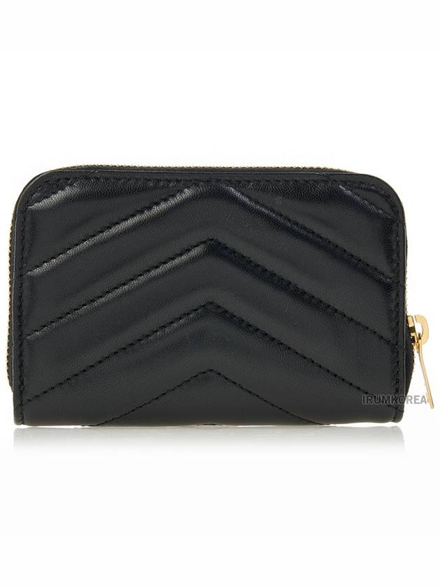 Cassandre Matelasse Lambskin Coin Wallet Black - SAINT LAURENT - BALAAN 4