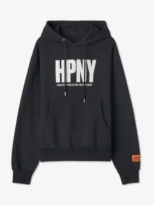 Logo Print Hoodie Black - HERON PRESTON - BALAAN 2