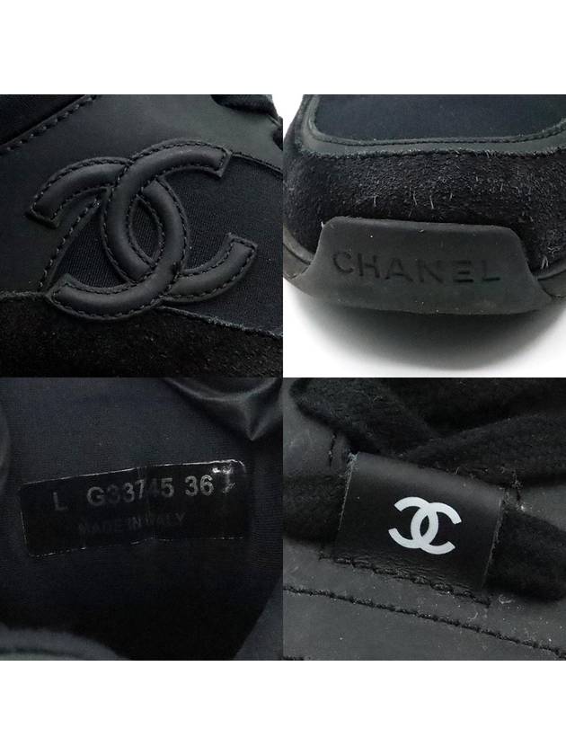 Women s Chanel G33745 Black Suede Calfskin CC Logo Cruise Sneakers 36 gt Gangbuk used luxury goods - CHANEL - BALAAN 8