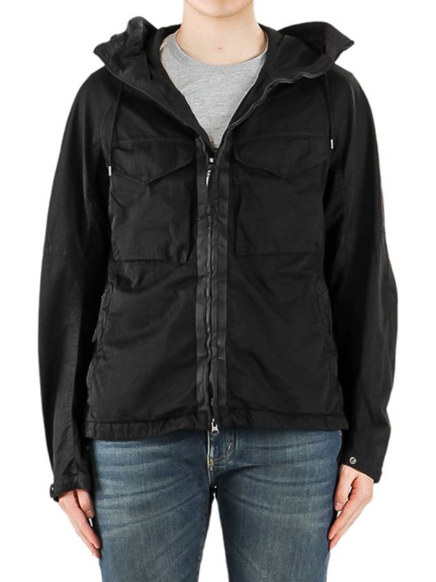 Goggles Hooded Jacket Black - CP COMPANY - BALAAN 2