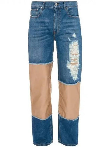 Mix panel distressed denim pants 270256 - JW ANDERSON - BALAAN 1