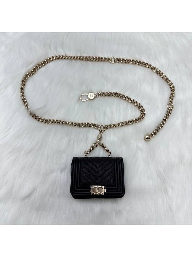 Mini bag boy belt bag women's hip bag micro bag caviar black - CHANEL - BALAAN 6