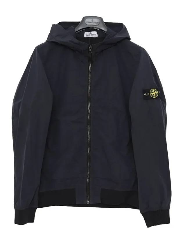 Kids Wappen Patch Wind Zip Up Hoodie Navy - STONE ISLAND - BALAAN 3