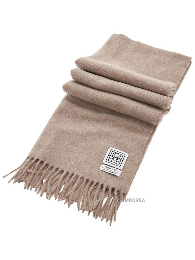 Fringe Edge Knit Muffler Beige - TOTEME - BALAAN 4