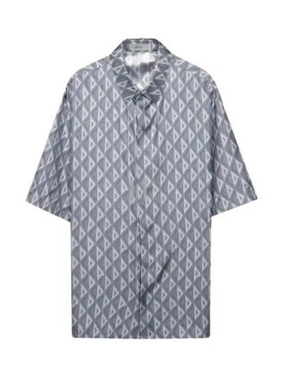 CD Diamond Silk Twill Short Sleeved Shirt Deep Grey - DIOR - BALAAN 2