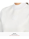 Logo Mockneck Short Sleeve Knit Top White - TORY BURCH - BALAAN 7