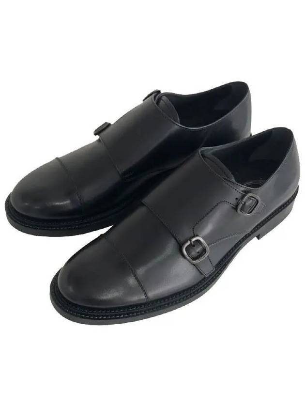 Men's Leather Monk Strap Black - TOD'S - BALAAN 3