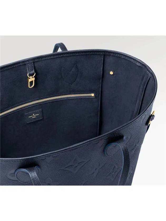 Neverfull MM Monogram Empreinte Tote Bag Navy - LOUIS VUITTON - BALAAN 6