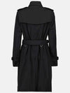 Mid-Length Lightweight Kensington Trench Coat Black - BURBERRY - BALAAN 3