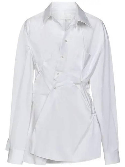 Poplin Drape Shirt White - MAISON MARGIELA - BALAAN 2