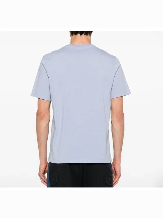 Chillax Fox Patch Regular Short Sleeve T-Shirt Blue - MAISON KITSUNE - BALAAN 5