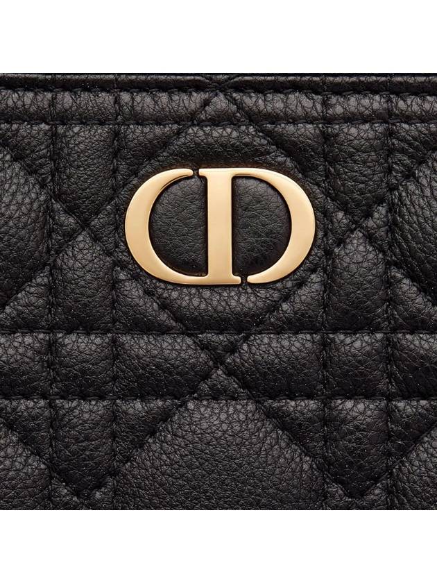 Caro Daily Supple Cannage Calfskin Large Pouch Bag Black - DIOR - BALAAN 5