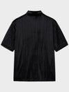 Velvet polo half t shirt black - NOIRER - BALAAN 4