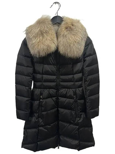 Hirondelle Fox Fur Collar Long Padding Black - MONCLER - BALAAN 2