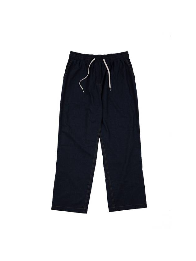 Indigo fake denim banding wide pants - ARCANE FUNK - BALAAN 2