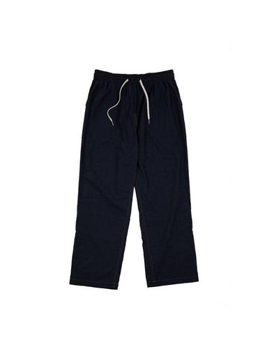 Fake Denim Banded Wide Pants Indigo - ARCANE FUNK - BALAAN 1