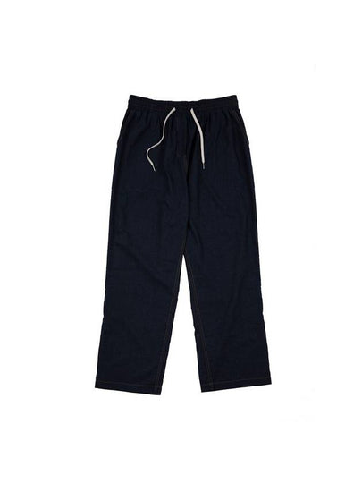 Fake Denim Banded Wide Pants Indigo - ARCANE FUNK - BALAAN 2