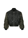 Mesh Sleeve Bomber Jacket Black - ANDERSSON BELL - BALAAN 1