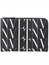 Timeless VLTN Logo Clutch Bag Black - VALENTINO - BALAAN 2