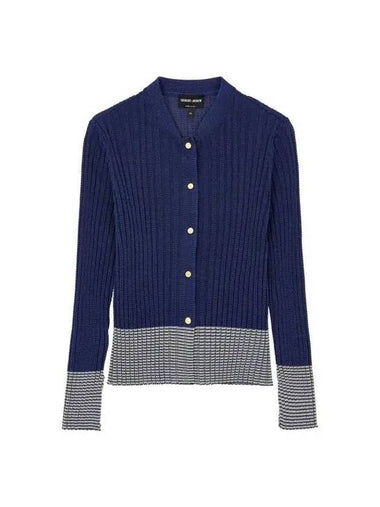 Women s Color Block Ribbed Blazer Blue - GIORGIO ARMANI - BALAAN 1