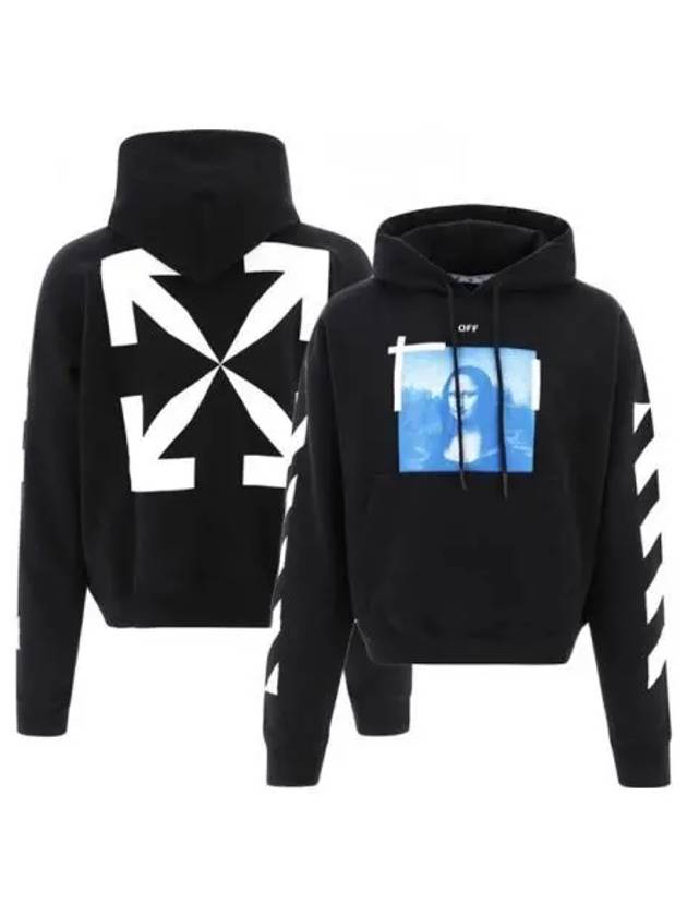 Men's Mona Lisa Over Brushed Hoodie Black - OFF WHITE - BALAAN 2