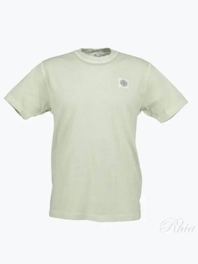 Organic Cotton Short Sleeve T-Shirt Pistachio - STONE ISLAND - BALAAN 2