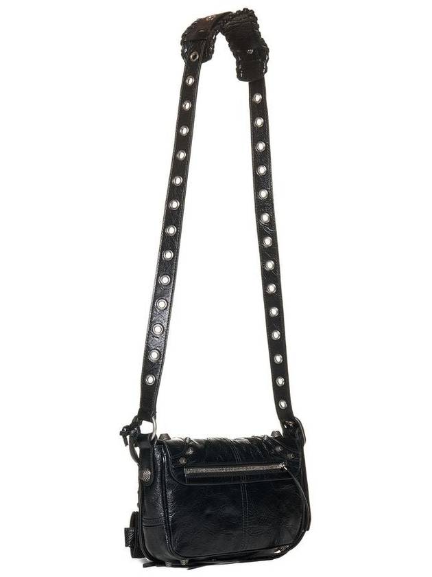 Zipper Stud Arena Lambskin Shoulder Bag Black - BALENCIAGA - BALAAN 6