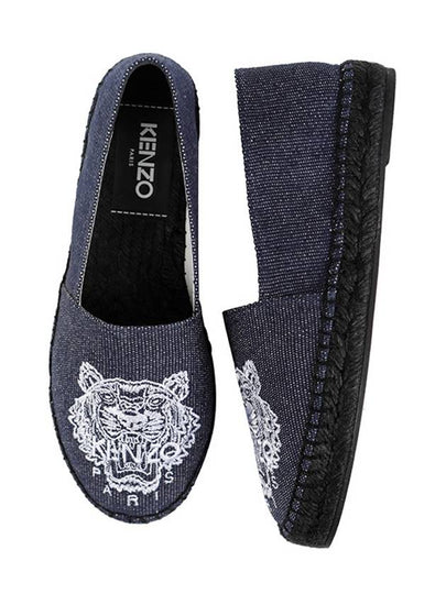 2ES180 F53 67 Navy embroidered espadrille sneakers - KENZO - BALAAN 2