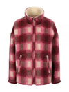 Giovany Check Zip-Up Jacket Pink - ISABEL MARANT - BALAAN 2